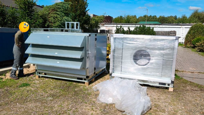 Система фрикулинга (Free Cooling) складского помещения с большим количеством теплопритоков